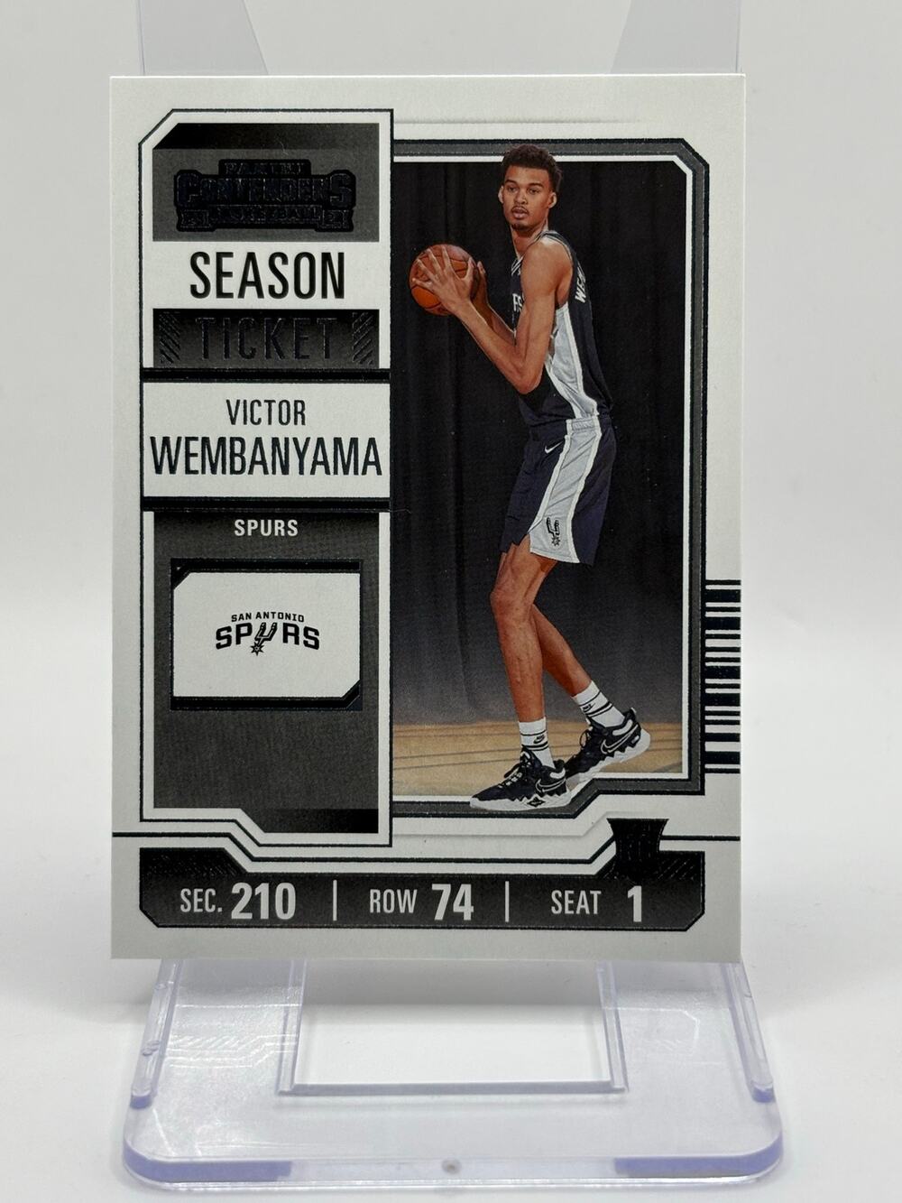 2023-24 Panini Contenders Victor Wembanyama Rookie Season Ticket Spurs RC - Picture 1 of 2